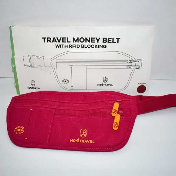 mo4travel Travel Money Belt, Slim RFID Passport Holder & Anti-Pickpocket Wallet - Picture 3 of 3